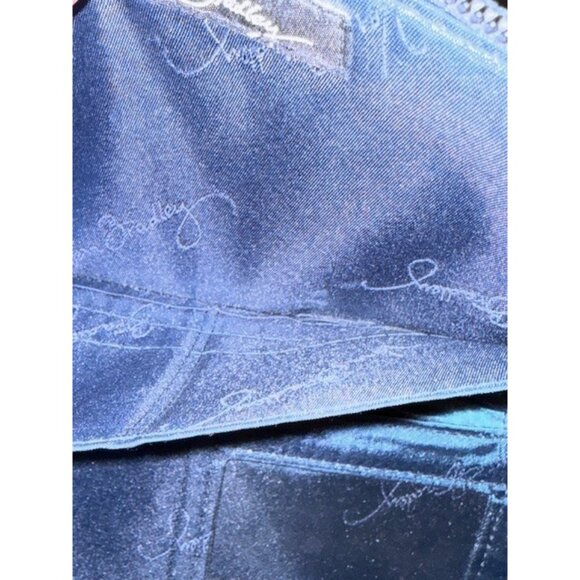 Vera Bradley Zip Around Wallet Blue Rhapsody Green Purple Navy Checkbook Cards - Picture 7 of 9